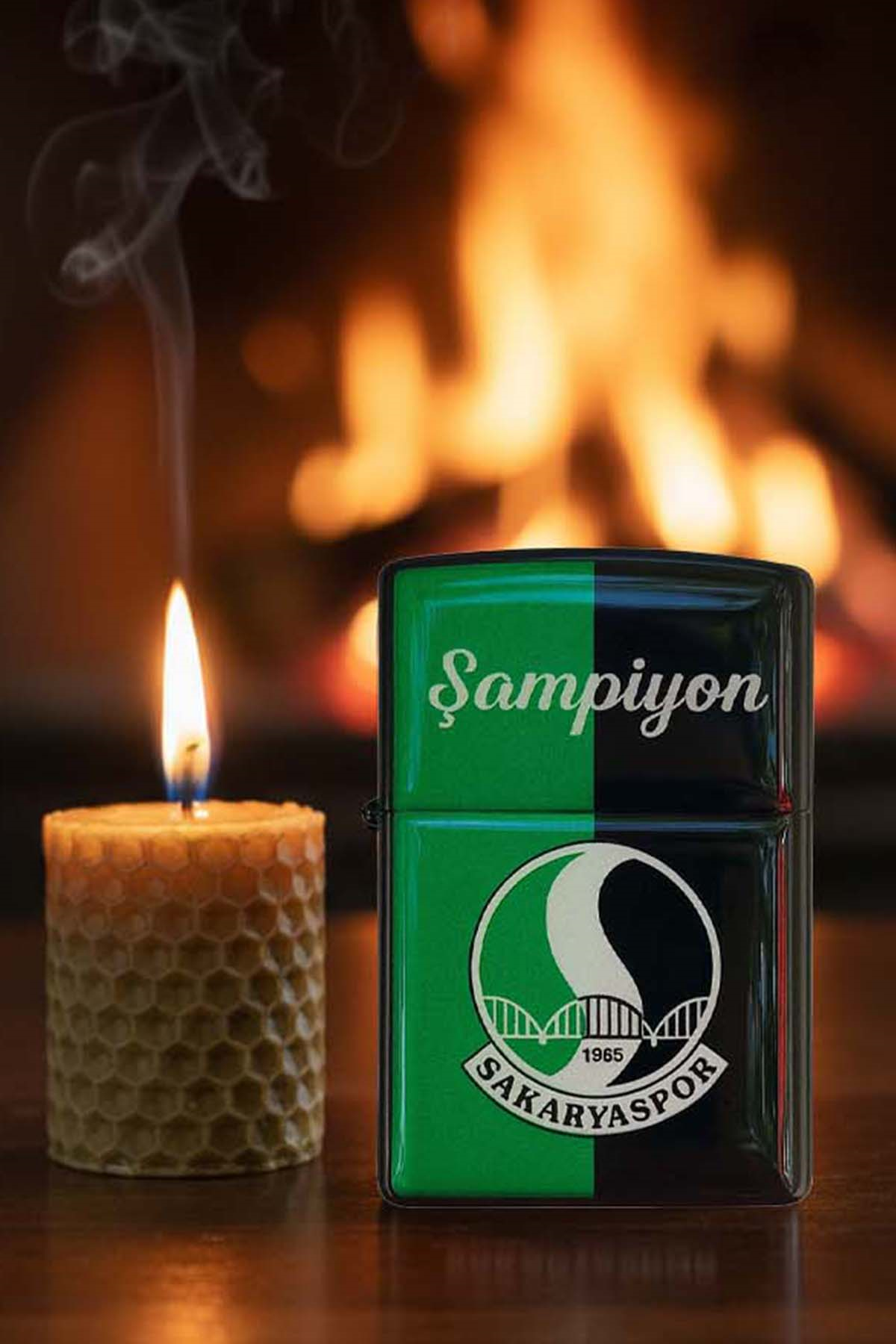 Sakaryaspor Benzinli Çakmak Çift Renkli Logo