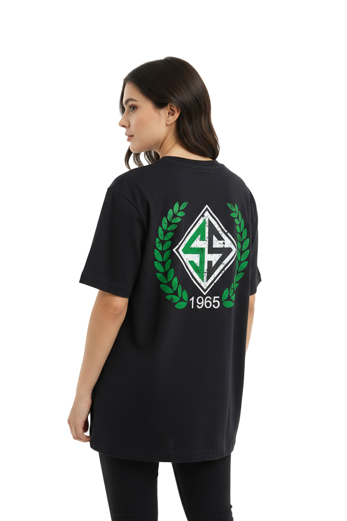 Sakaryaspor Kadın Siyah Sıfır Yaka Tişört - SS