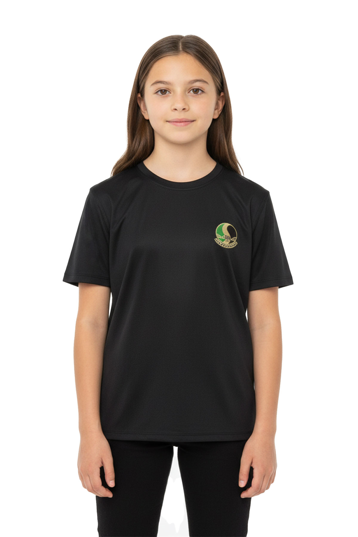 Sakaryaspor Kız Çocuk Siyah Sporcu Termal Kisa Kol T-Shirt