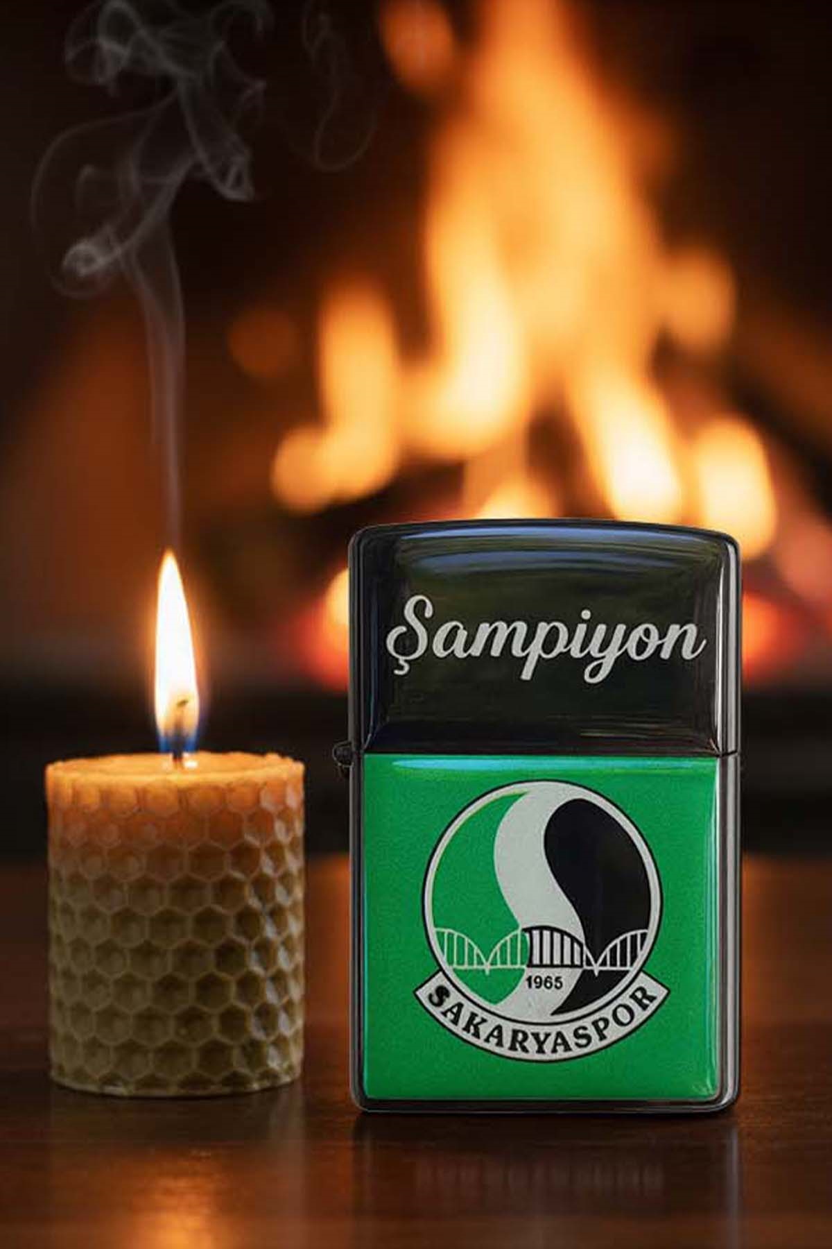 Sakaryaspor Benzinli Çakmak Yeşil Siyah Logo