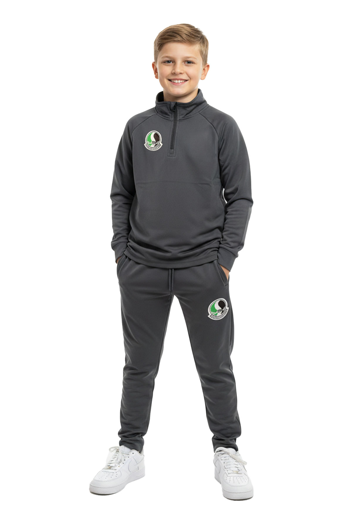Sakaryaspor Erkek Çocuk Gri Yarım Fermualı Eşofman Takımı