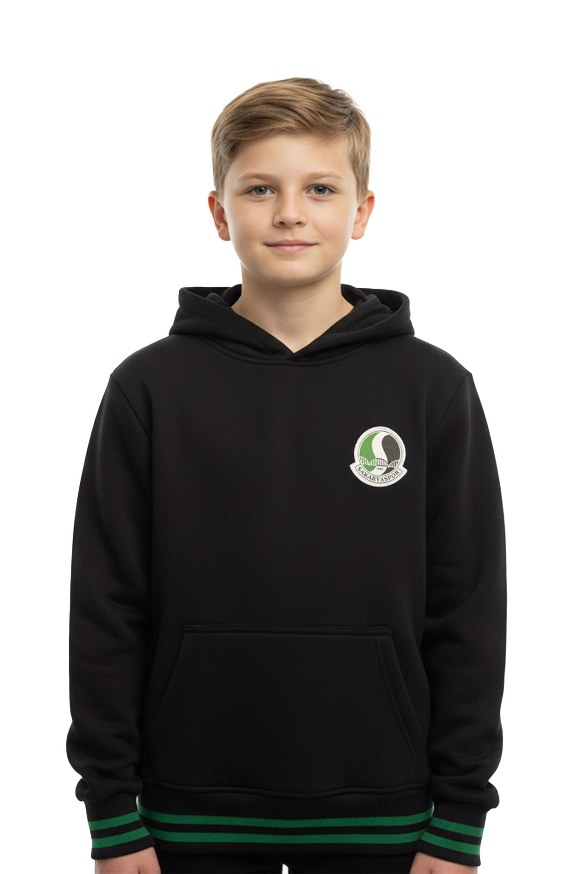 Sakaryaspor Pamuklu Erkek Çocuk Siyah Sweatshirt-Logo