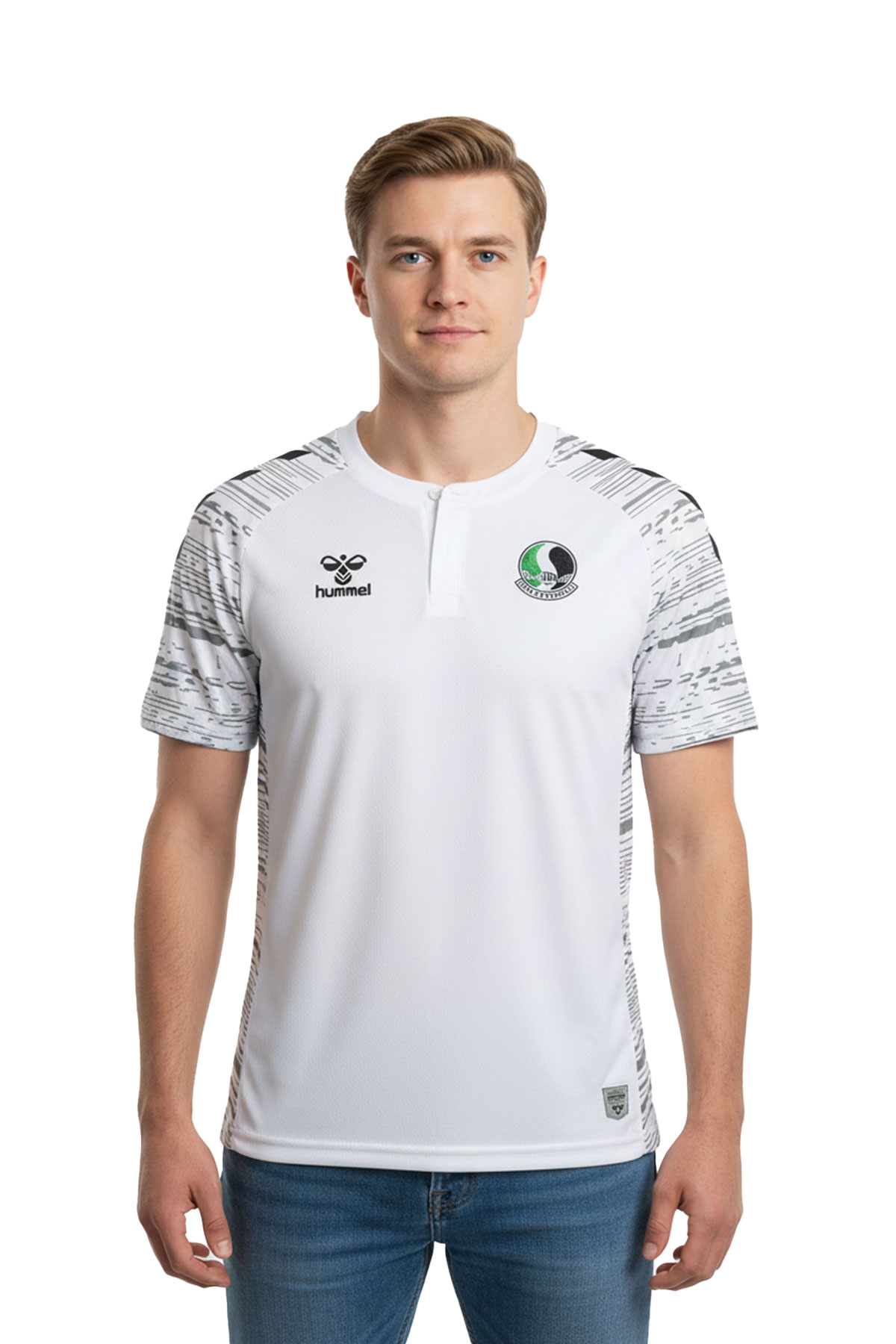 Sakaryaspor Erkek Beyaz Düğmeli Antrenman T-Shirt