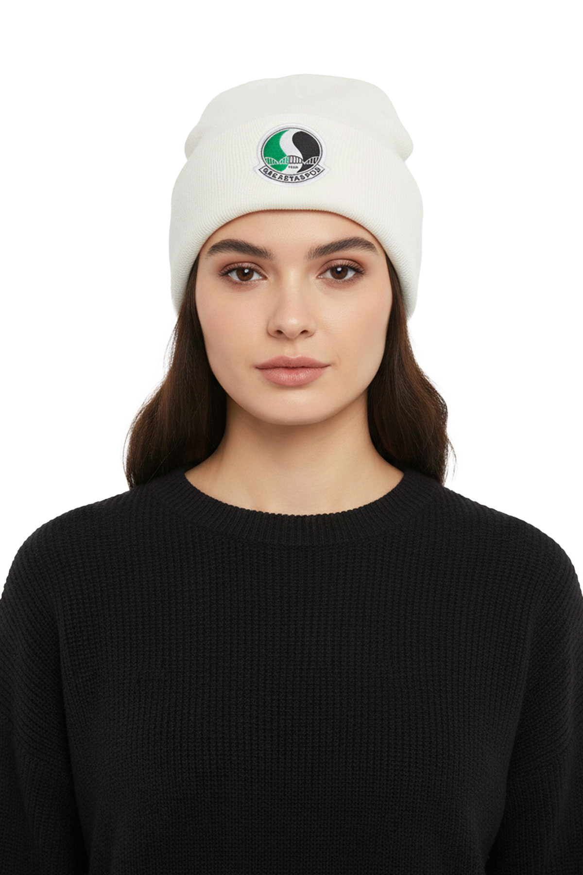 Sakaryaspor Kadın Beyaz Pamuklu Bere logolu