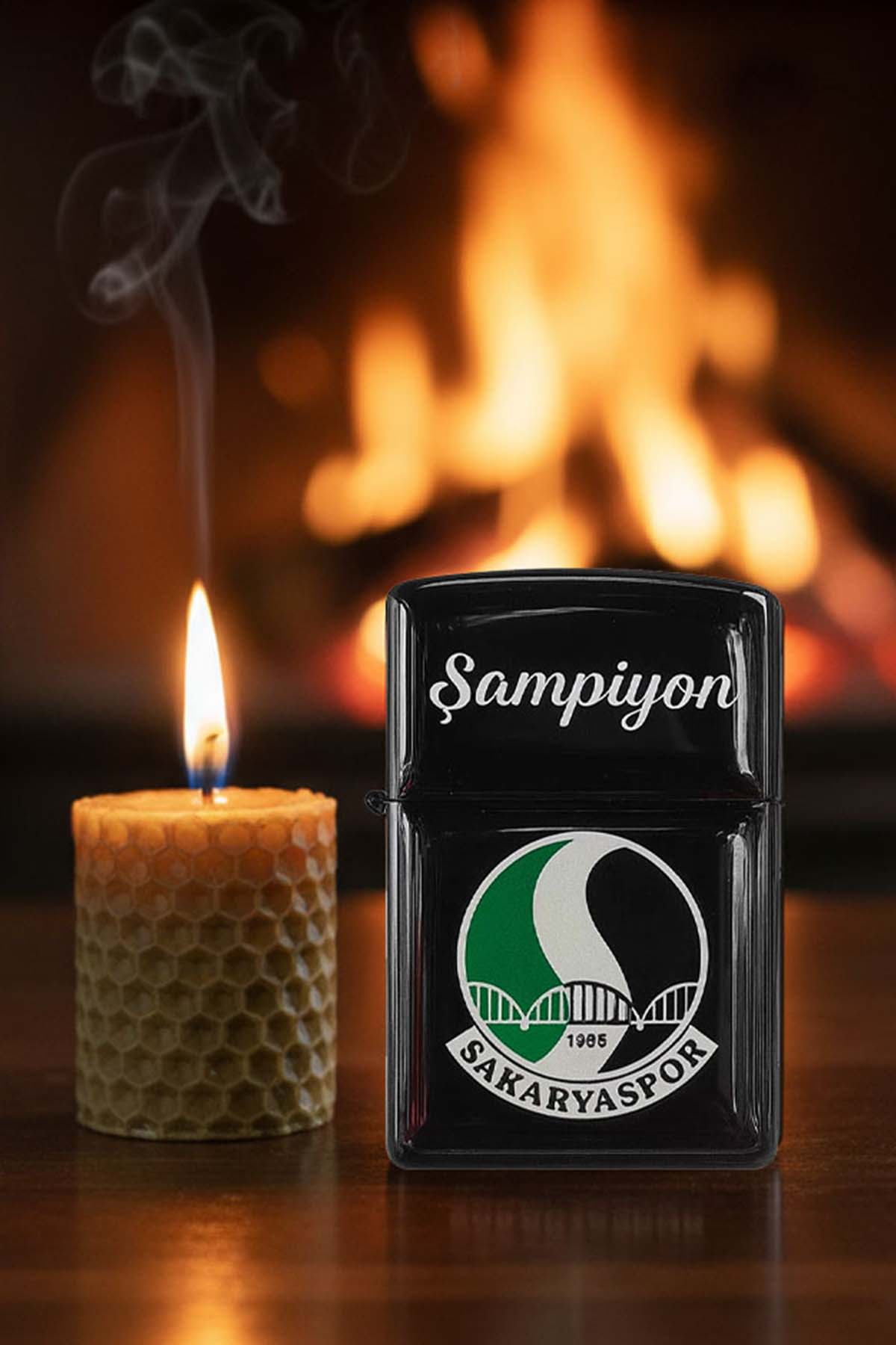 Sakaryaspor Benzinli Çakmak Siyah Logo